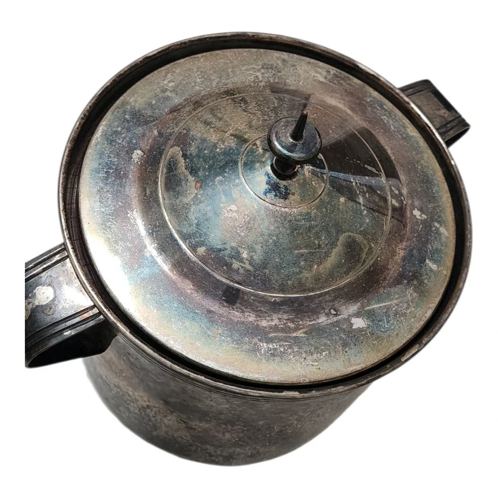 Mueck-Cary Silverplate Ice Bucket Vacuum Insulated Glass‎ Liner Vintage Barware